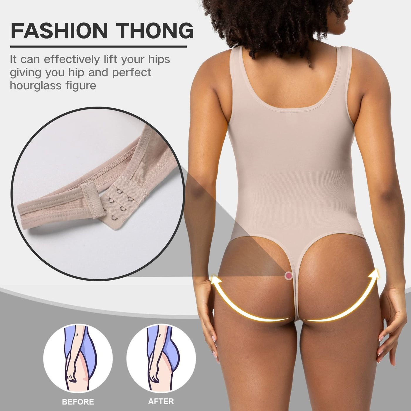 THONG SHAPEWEAR BODYSUIT TUMMY CONTROL BODY SHAPER SEAMLESS SCULPTING SNATCHED WAIST BODY SUIT